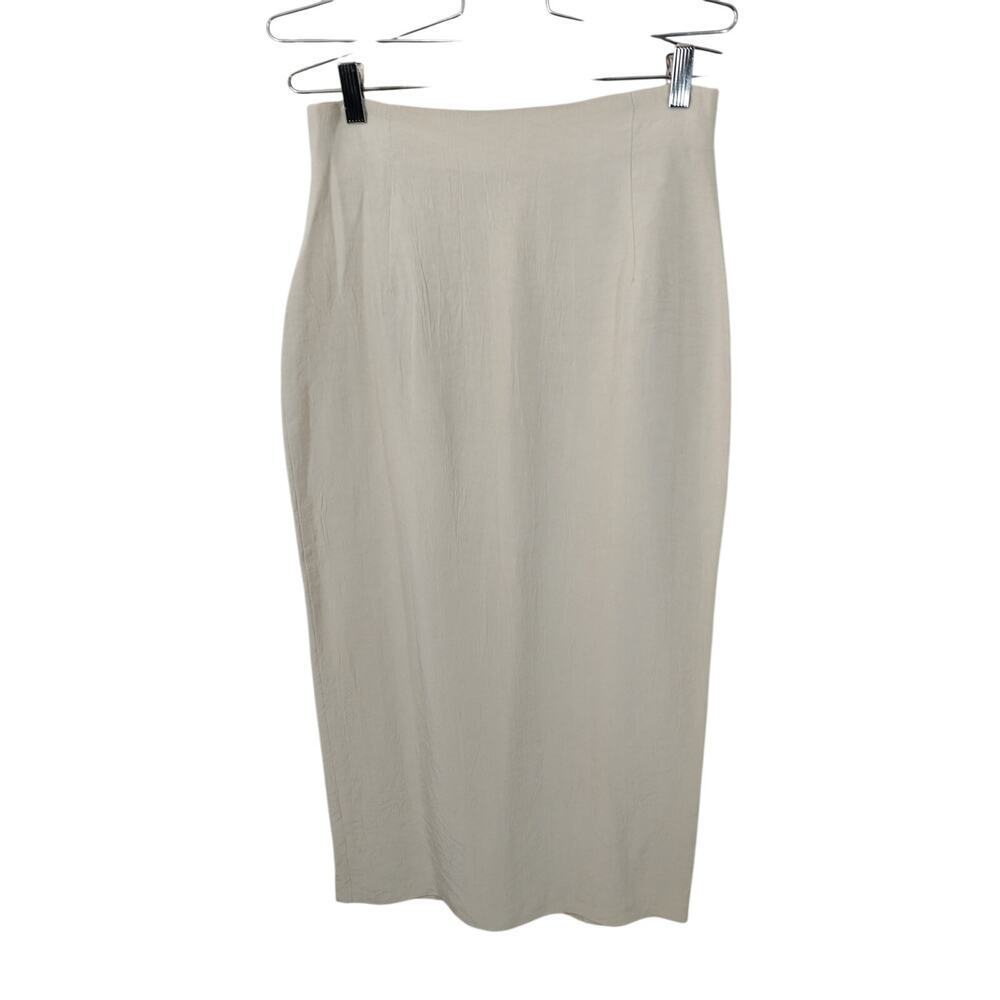 DESIGN TODAYS! RICH CREAM CRINKLE FINISH 3PC VEST, SKIRT & JACKET SUIT SET! SZ M - Picture 7 of 16